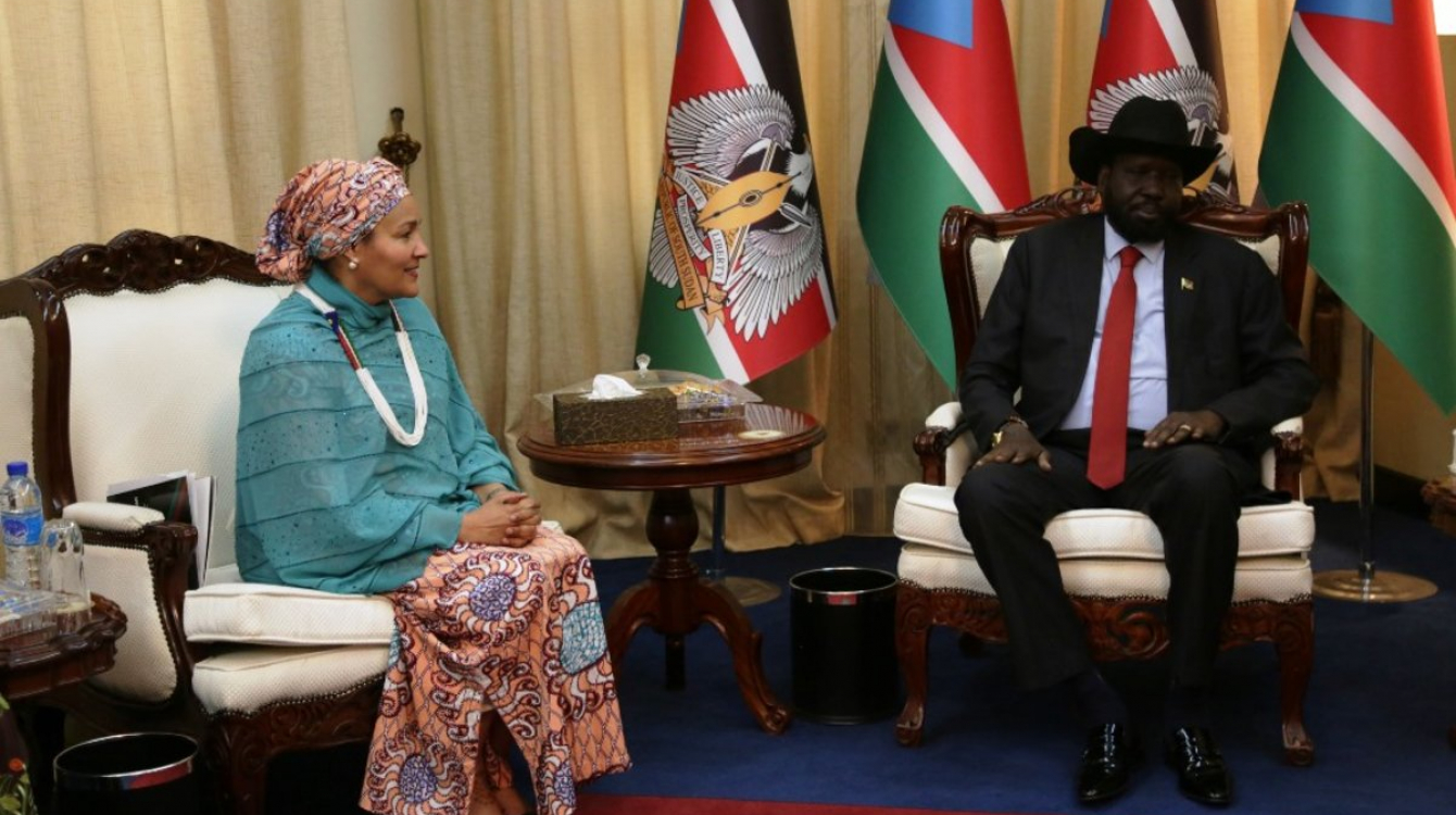 UN Deputy Secretary-General Amina Mohammed shared her concerns over sexual violence in South Sudan with President Salva Kiir.