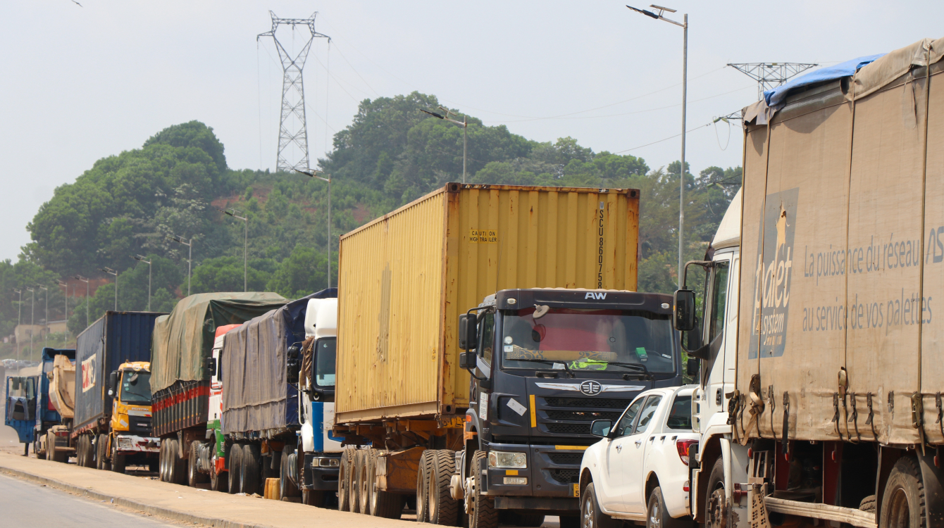 Trucks waiting