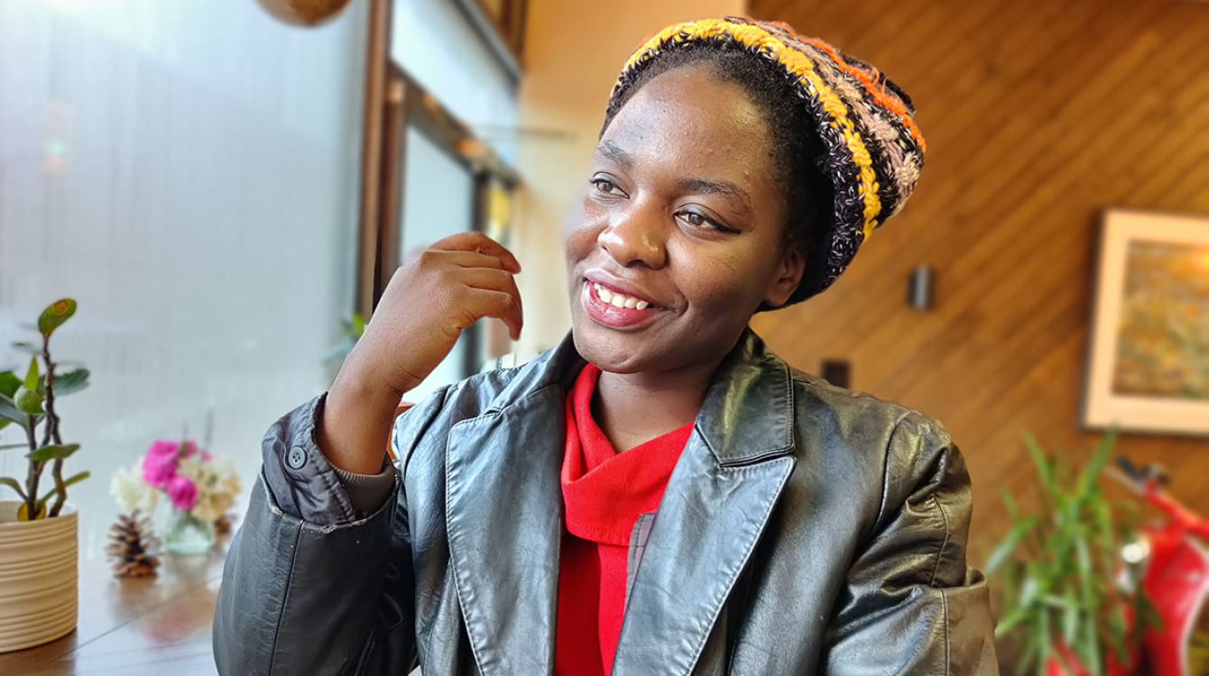 Esther Mwema, from Zambia, is a 28-year-old digital inequalities expert and the founder of Digital G