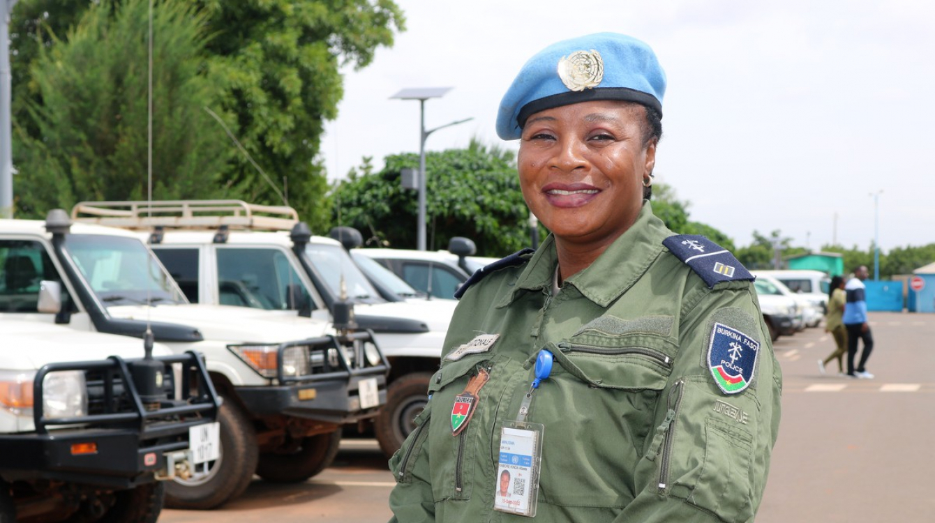 L'adjudant-chef Alizeta Kabore Kinda du Burkina Faso.