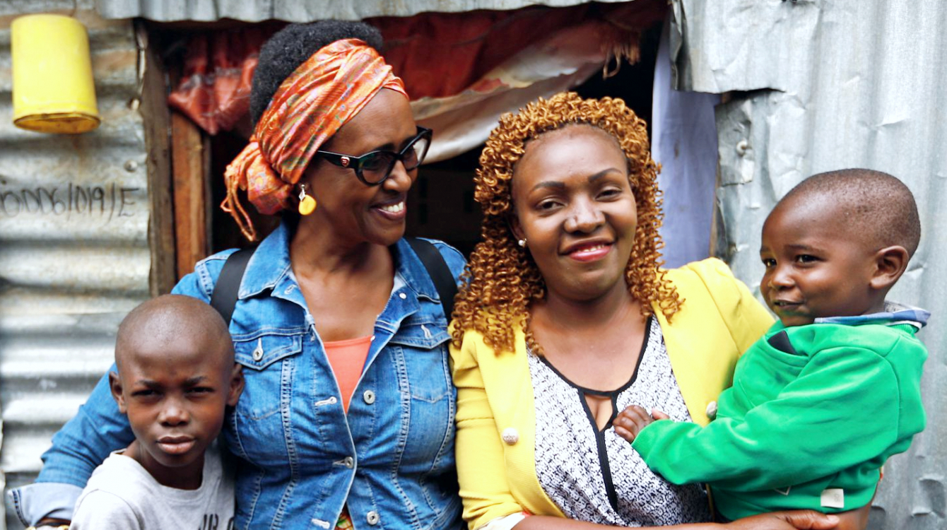 Winnie Byanyima (Left), UNAIDS Executive Director.