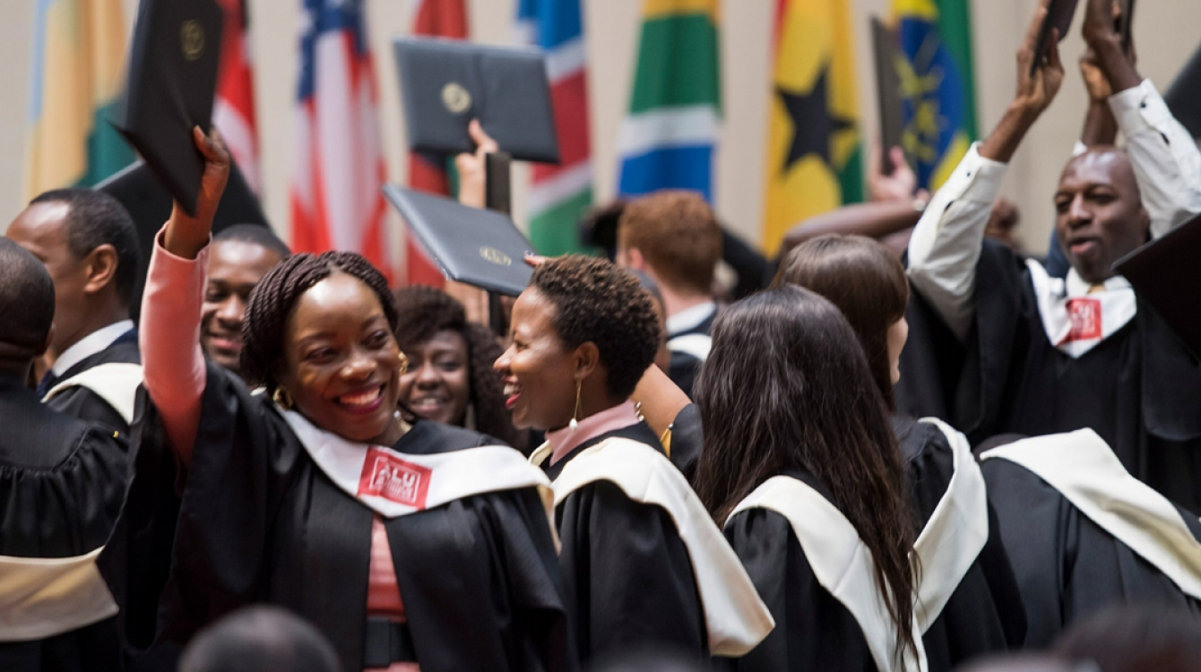 Students of the Africa Leadership University School of Business graduate in Kigali.