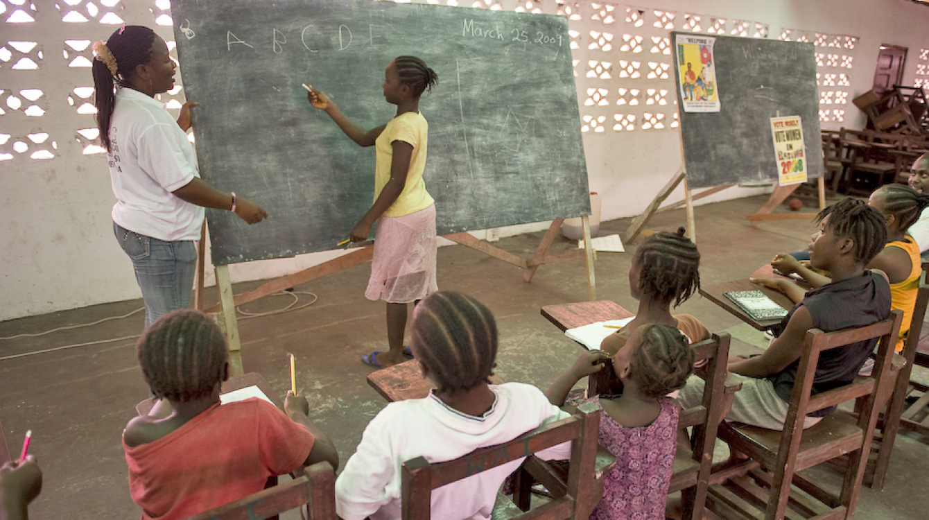 Classroom in Liberia.