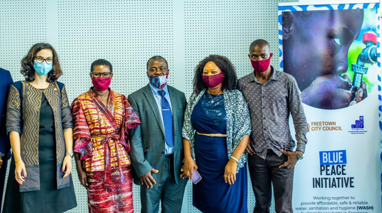 Image of participants at the launch of the Blue Peace Initiative.