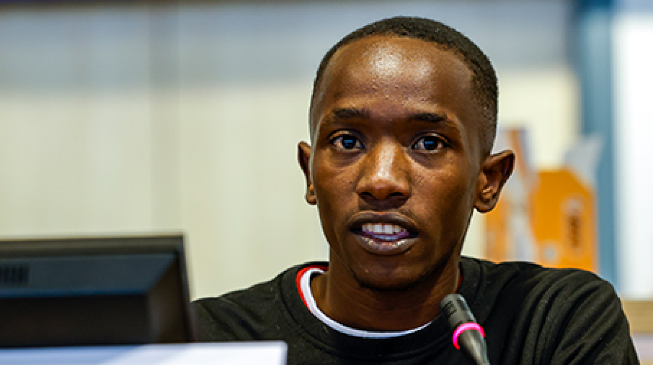 Courteney Mukoyi, a young tech activist from Zimbabwe.