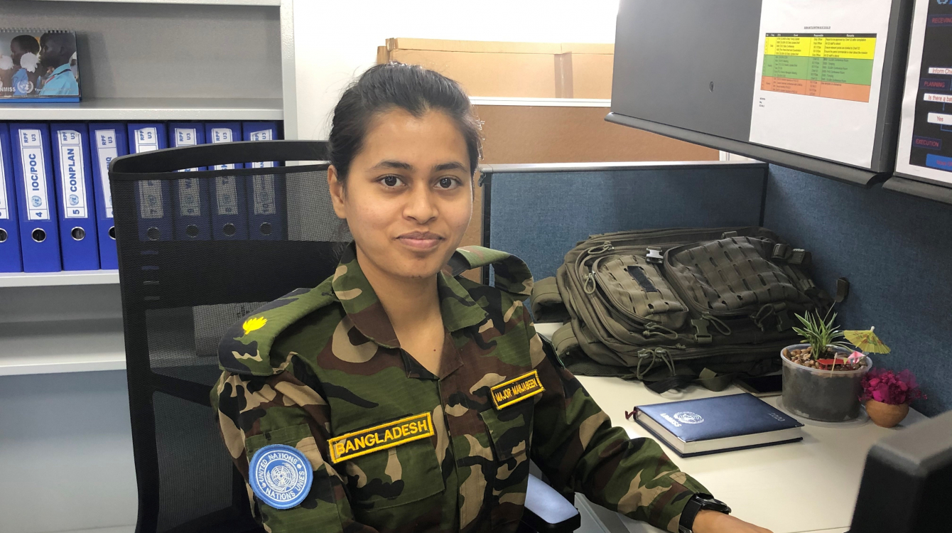 Major Monira Mahjabeen Mowri, from Bangladesh, serving in South Sudan