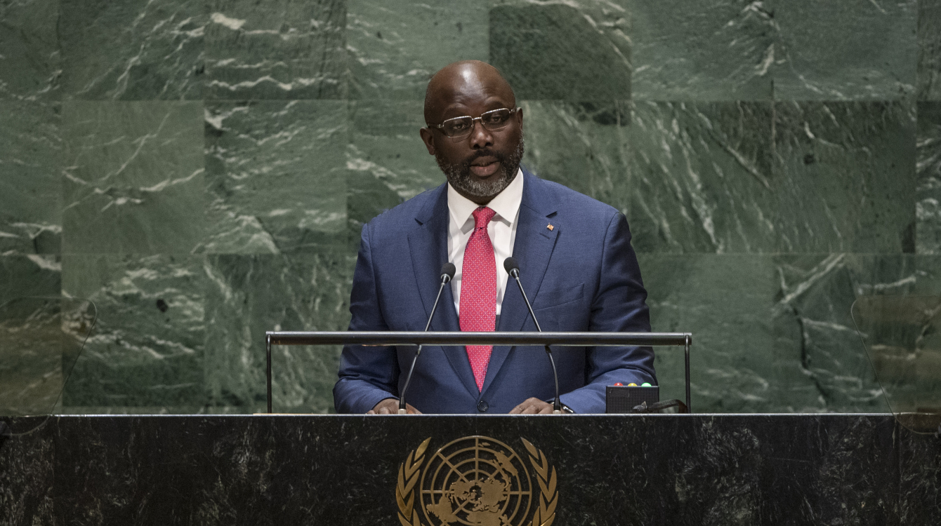 George Manneh Weah, President of the Republic of Liberia, addresses the general debate of the General Assembly’s seventy-fourth session.