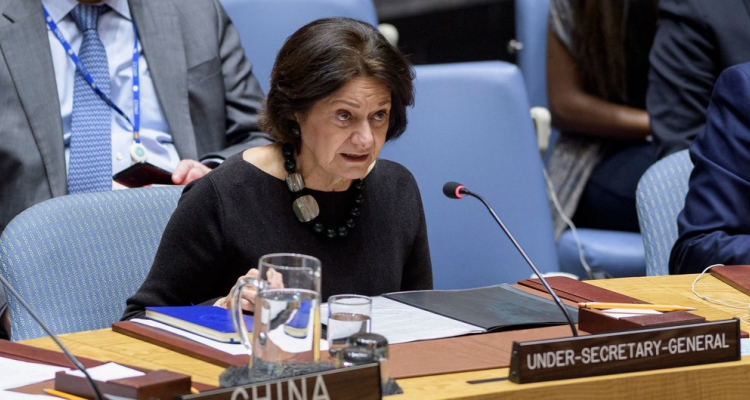 Rosemary DiCarlo, Under-Secretary-General for Political Affairs, briefs the Security Council meeting on peace and security in Africa.