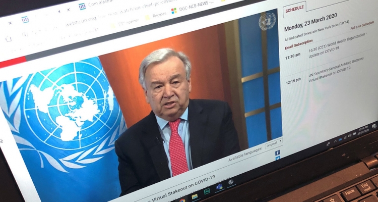 Katibu Mkuu wa Umoja wa Mataifa António Guterres atoa wito kwa ajili ya kupambana na COVID-19