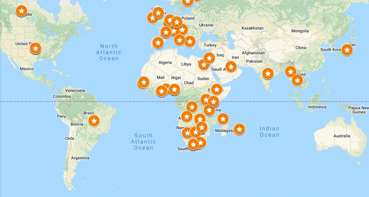 Attendees Country Map: African podcasting is truly relevant to the rest of the world. These are the countries that the festival the attendees came from.