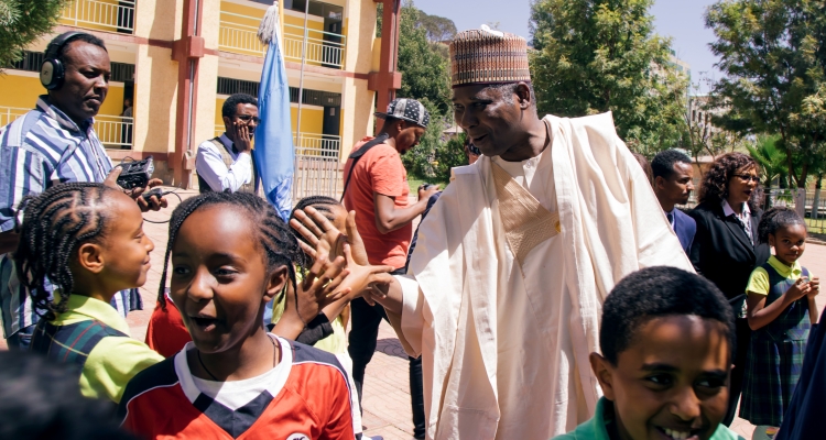 H.E. Tijjani Muhammad-Bande, President of the 74th Session of the United Nations General Assembly in Addis Ababa, Ethiopia, on February 6 to attend the African Union Summit and participate in a number of high-level events and meet with civil society.