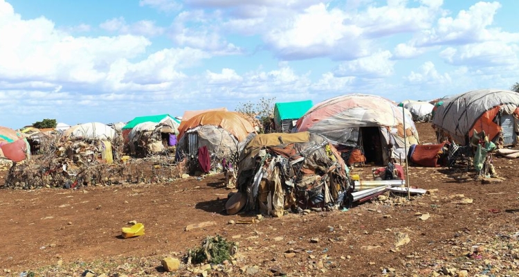 A displacement camp in Somalia.