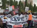 Nigerian youth campaigning for a reduction in the age limit of those vying for office.