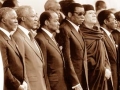 At AU launch, from left:   Thabo Mbeki (South Africa), Kofi Annan (UN), Joaquim Chissano (Mozambique), Gnassingbé Eyadéma (Togo), Muammar el-Qaddafi (Libya).