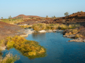 Source d'eau douce dans un canal à Palmwag, région de Kunene, Namibie 