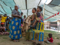 Women waiting in line at Bweremana internally distribution site, North Kivu, DRC.
