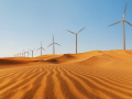 Éoliennes dans le désert du Sinaï, Hurghada, Égypte