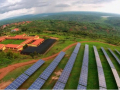 A commercial solar field in Rwanda.