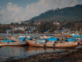 The effect of deforestation on the hills  of Tombo, a coastal fishing town outside of the capital of