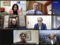 Virtual meeting, with eleven participants in three rows.