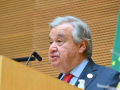 The UN Secretary-General António Guterres addresses the Opening Ceremony at the 36th AU Summit.