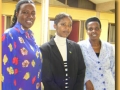 Three of the 39 women elected to Rwanda's legislature in September 2003. From left: Constance Rwaka, Solange Tuyisenge and Athanasie Gahondogo.