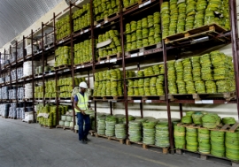 Cables and wires in storage at Reroy Cables. The Ghanaian company augmented its capital with a bank loan secured with the help of the International Finance Corporation, an affiliate of the World Bank. Panos/Nyani Quarmyne