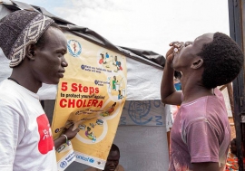 Traitement du choléra au Soudan du Sud. Photo : MINUSS