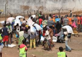 Aid distribution point in Bangui, Central African Republic (CAR). Photo: OCHA