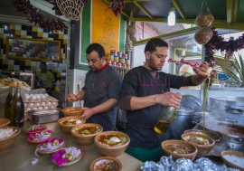 Local business preparing meals