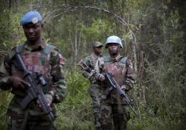 Elements of the Malawi contingent of the Intervention Brigade on a joint patrol with Government forces in the Democratic Republic of the Congo (DRC). UN Photo/Sylvain Liechti