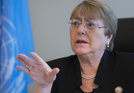 Michelle Bachelet, Kamishna Mkuu wa haki za binadamu wa Umoja wa Mataifa.