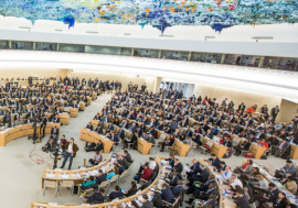 Le Conseil des droits de l'homme des Nations Unies à Genève.