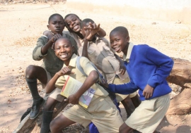 Young students in Zimbabwe