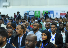 Guests attend the opening of Somalia international investment conference in Mogadishu, Somalia