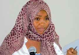 Dr. Mzuri Issa at an African Women Leaders Network Tanzania Chapter Steering Committee Meeting.