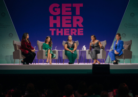 Michelle Obama speaks at panel discussion with Amal Clooney, Melinda French Gates and Wanjiru Wahome