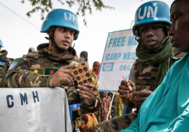 UN peacekeepers providing free medical assistance to isolated communities 