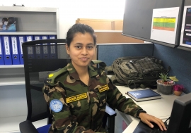 Major Monira Mahjabeen Mowri, from Bangladesh, serving in South Sudan