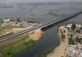 Henri Konan Bédié Bridge linking the north and south of Abidjan, Côte d’Ivoire. Photo: Bouygues Construction