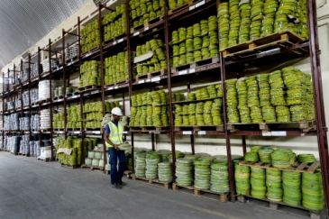 Cables and wires in storage at Reroy Cables. The Ghanaian company augmented its capital with a bank loan secured with the help of the International Finance Corporation, an affiliate of the World Bank. Panos/Nyani Quarmyne