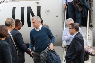 A visiting Security Council delegation arrives in Bujumbura, the capital of Burundi. Photo: UNIC Bujumbura