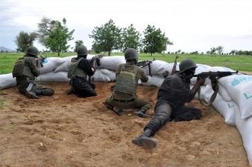 Cameroon military on the lookout for Boko Haram militants in the Far North Kolofata community, along the border with Nigeria. Photo: Monde Kingsley Nfor/IRIN