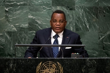 Le Ministre des affaires étrangères de la République du Congo, Jean-Claude Gakosso, lors du débat général de la 70ème Assemblée générale de l’ONU. Photo : ONU/Cia Pak