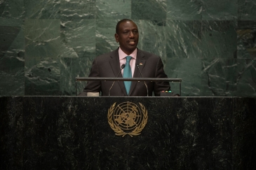 William Ruto, Deputy President of the Republic of Kenya, addresses the General Assembly. UN Photo/Loey Felipe