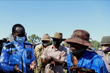 Mr. Koffi Kouame with a group of people in Madagascar.