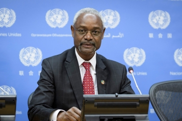 Crédits Photo: ONU/Manuel Elias.  Ibrahim Thiaw, Conseiller spécial du Secrétaire général pour le Sahel lors d’une conférence de presse au siège de l'ONU le 20 décembre 2018.