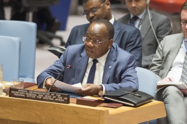 Le Représentant spécial du Secrétaire général pour l'Afrique centrale, François Louncény Fall, s'adresse au Conseil de sécurité