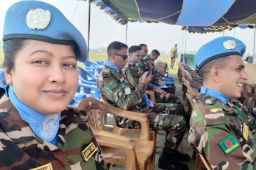 Major Nargis Parvin from Bangladesh, serving in the DR Congo