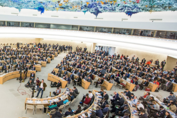 Le Conseil des droits de l'homme des Nations Unies à Genève.